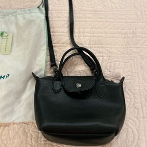 Longchamps leather Le Pliage Xtra Black bag-carried once!